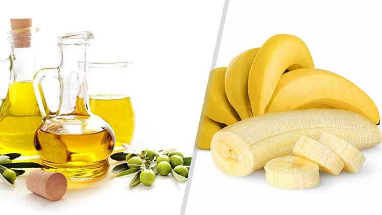 Chuối và dầu oliu giúp tóc mọc nhanh và khoẻ Chuối và dầu oliu giúp tóc mọc nhanh và khoẻ