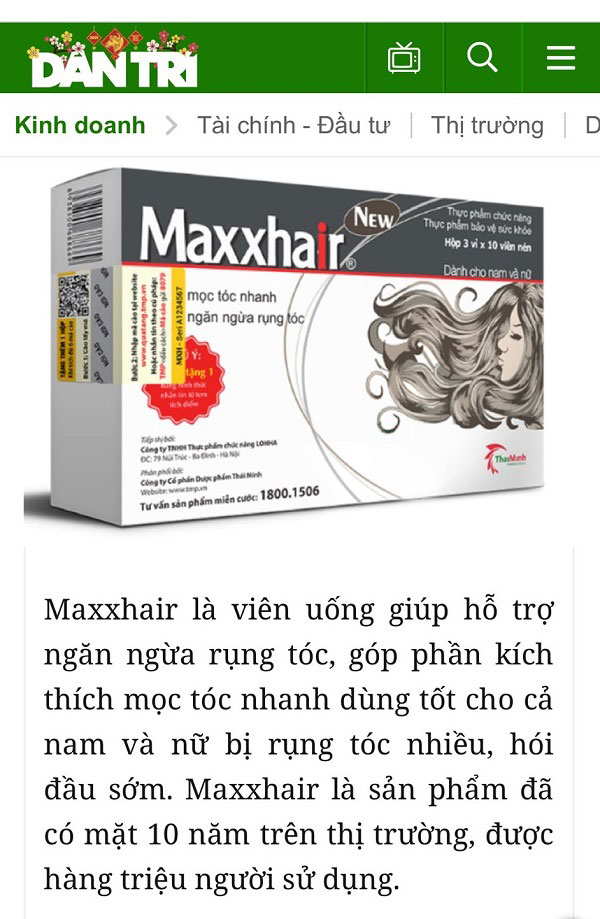 Maxxhair - Viên uống giúp tóc mọc nhanh chắc khỏe 4 Maxxhair - Viên uống giúp tóc mọc nhanh chắc khỏe 4