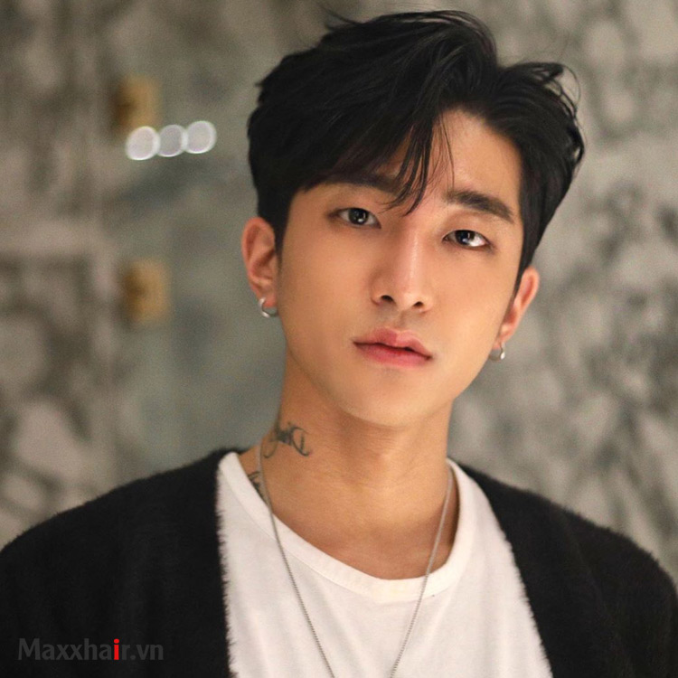 Kiểu tóc uốn phồng mái lệch 1 Kiểu tóc uốn phồng mái lệch 1