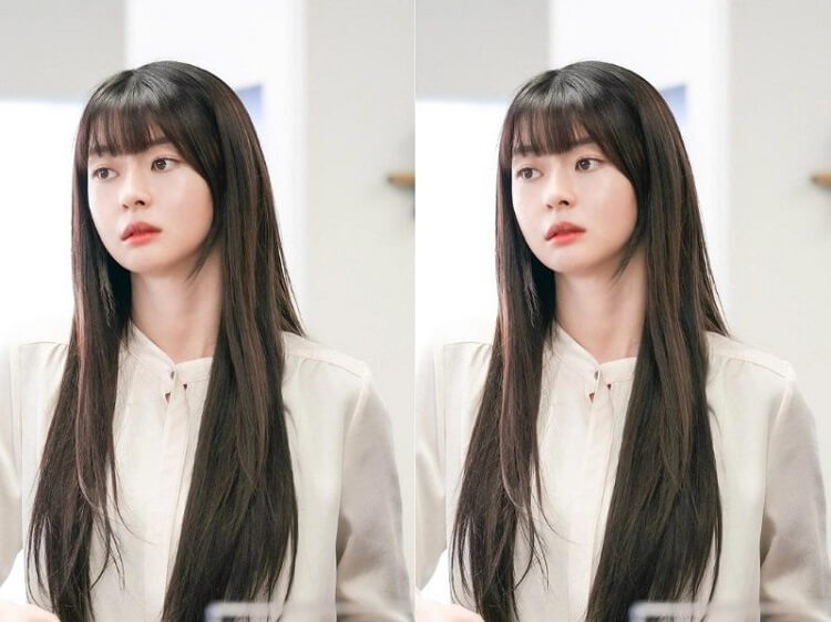 Tóc dài mái ngang luôn là kiểu tóc quốc dân tại theo phong cách nữ sinh Hàn Quốc Tóc dài mái ngang luôn là kiểu tóc quốc dân tại theo phong cách nữ sinh Hàn Quốc